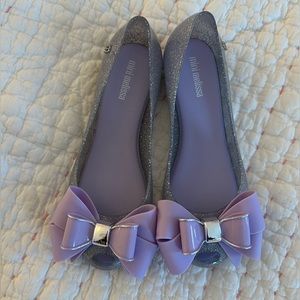 Mini Melissa bow jelly flats peep toe size 2